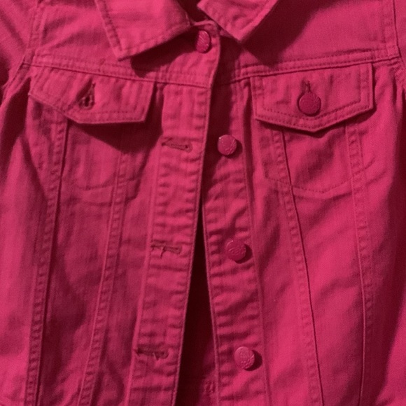 The Children’s Place Jean Jacket in Fuchsia Pink for Girls SZ Large 10/12. - Picture 3 of 8